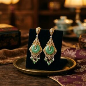 Imperial Jade Chandelier Earrings